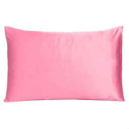 Homeroots 20 x 30 in. Pink Rose Dreamy Silky Satin Queen Size Pillowcases 387903